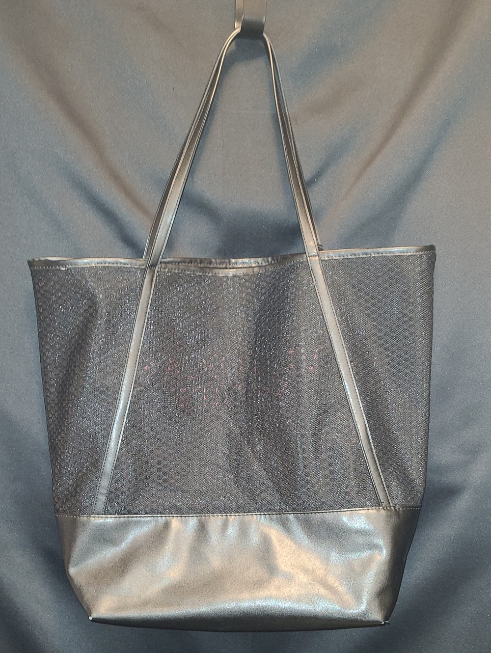 Victoria's Secret Black Tote with Pink Logo and Tassel - Picture 5 of 8